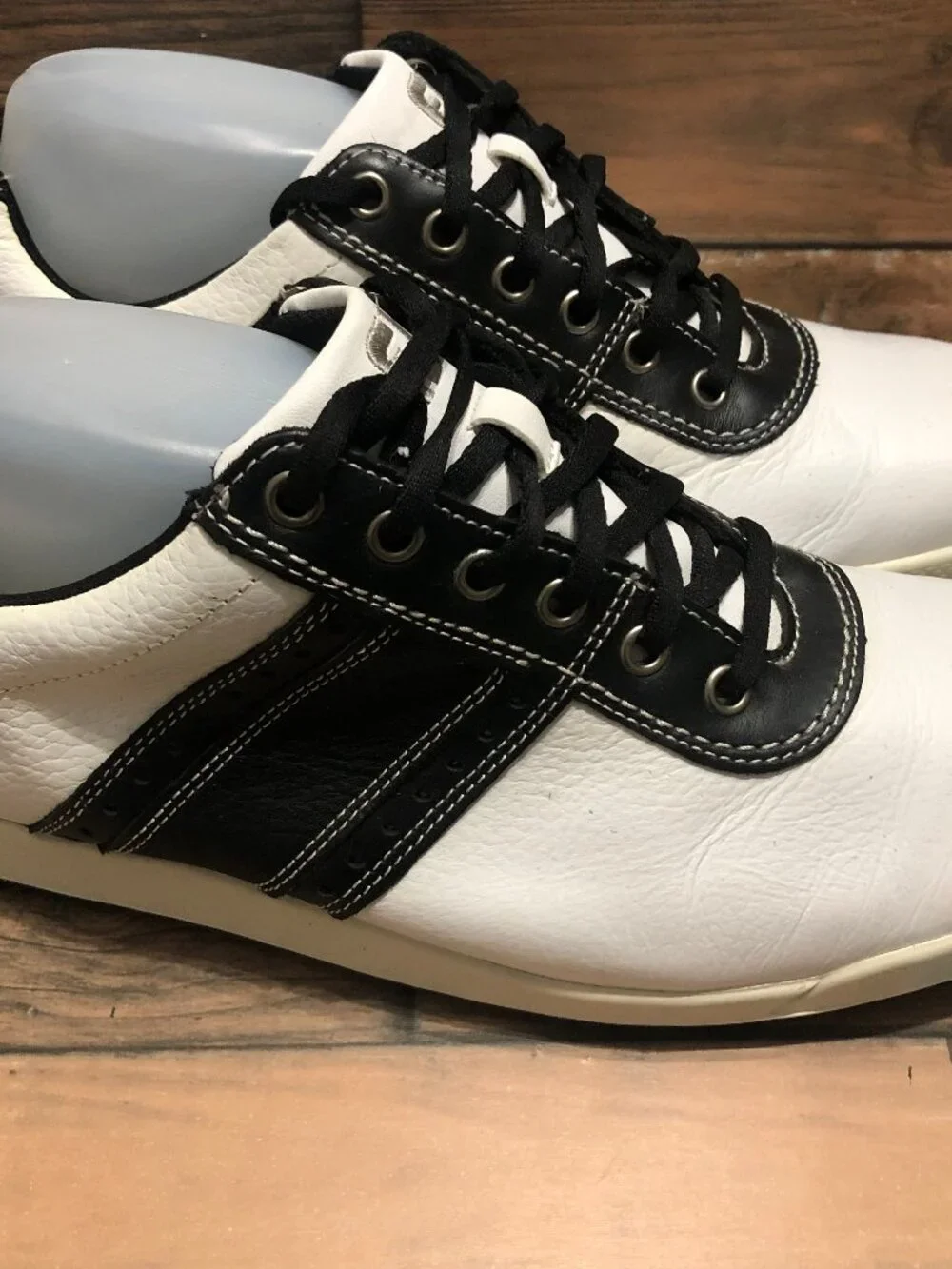 FootJoy Golf Shoes Men's Size 10W Lace Up White Black